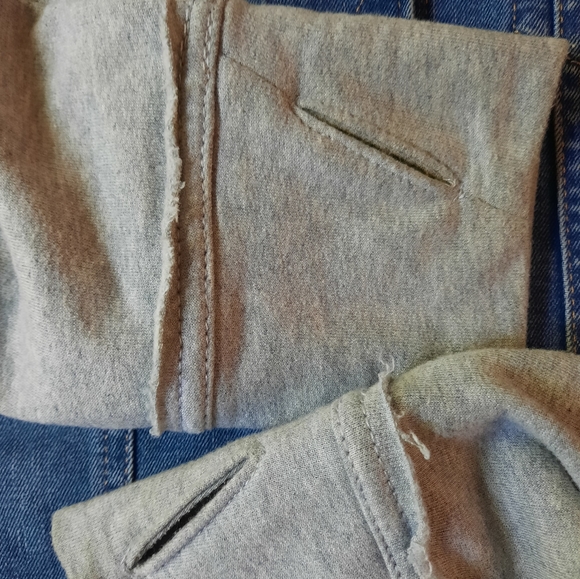 SO Girls Denim/Hoodie Jacket. Blue/Gray. Size XL (14/16) - Picture 5 of 7